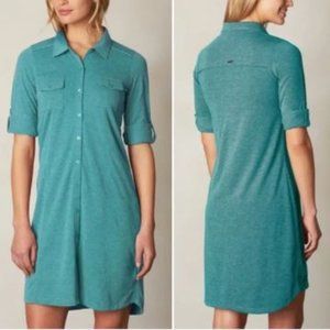 Prana Teal Long Sleeve Dress
